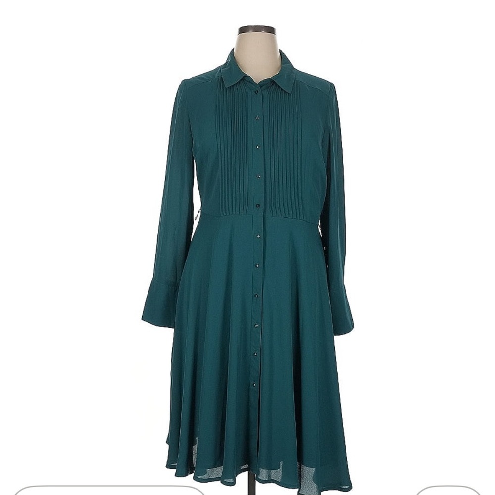 Teal Button Down Nanette Lepore Dress
